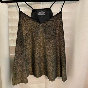 Angie gold sparkly tank top